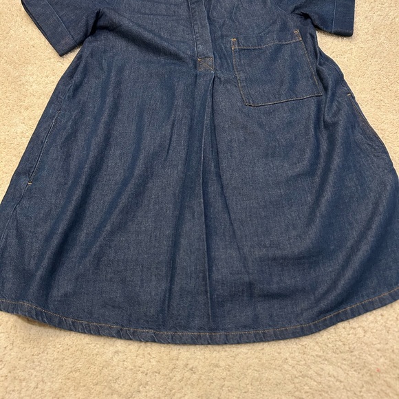 Pilcro Denim Short-Sleeve Dress with Pockets in Size L - NWOT - Picture 6 of 7